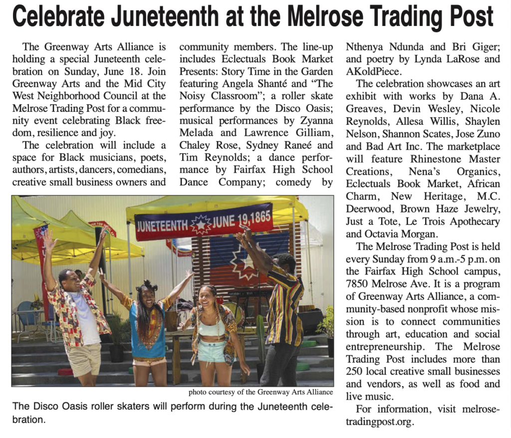 Beverly Press - Celebrate Juneteenth at the Melrose Trading Post